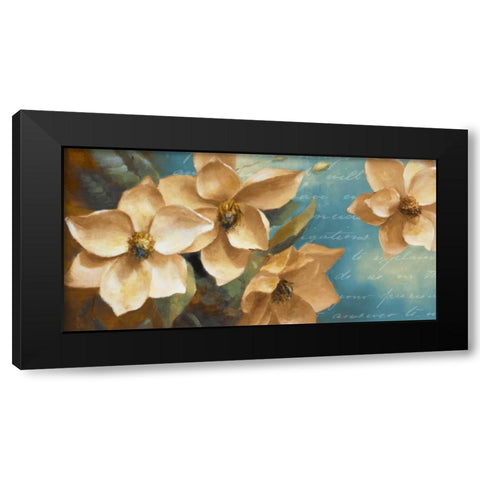 Magnolia Aglow II Black Modern Wood Framed Art Print with Double Matting by Loreth, Lanie