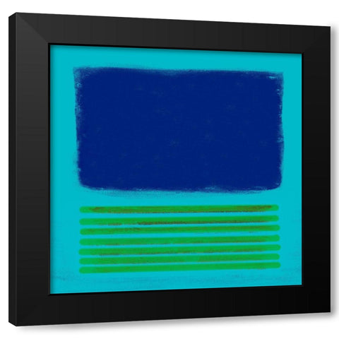 Teal Metamorphosis Black Modern Wood Framed Art Print by Pinto, Patricia