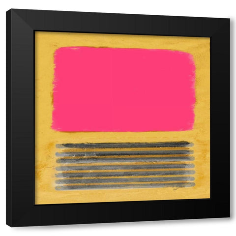 Metamorphosis Squares II Black Modern Wood Framed Art Print with Double Matting by Pinto, Patricia