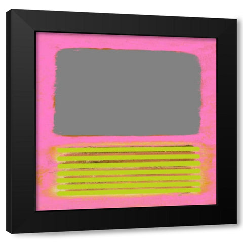 Pink Metamorphosis Black Modern Wood Framed Art Print with Double Matting by Pinto, Patricia