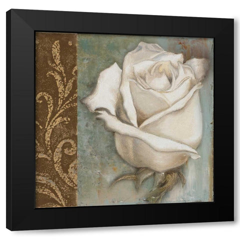 Rose I Black Modern Wood Framed Art Print with Double Matting by Pinto, Patricia