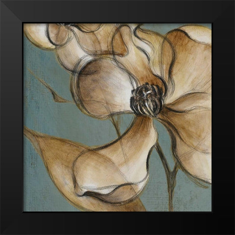 Translucent Magnolias Black Modern Wood Framed Art Print by Loreth, Lanie