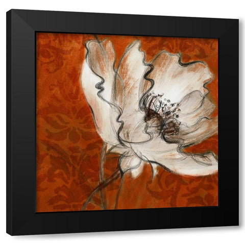 Poppies with Spice Black Modern Wood Framed Art Print with Double Matting by Loreth, Lanie