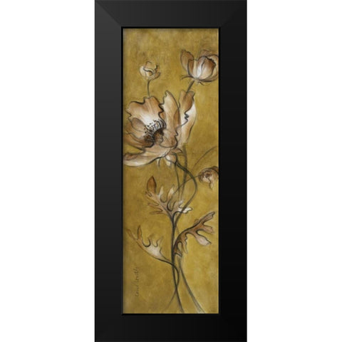 Translucent Poppies on Gold Black Modern Wood Framed Art Print by Loreth, Lanie