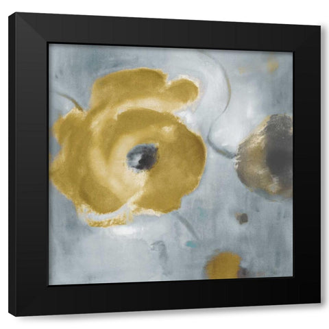 Gray Poppies in Bloom II Black Modern Wood Framed Art Print with Double Matting by Loreth, Lanie