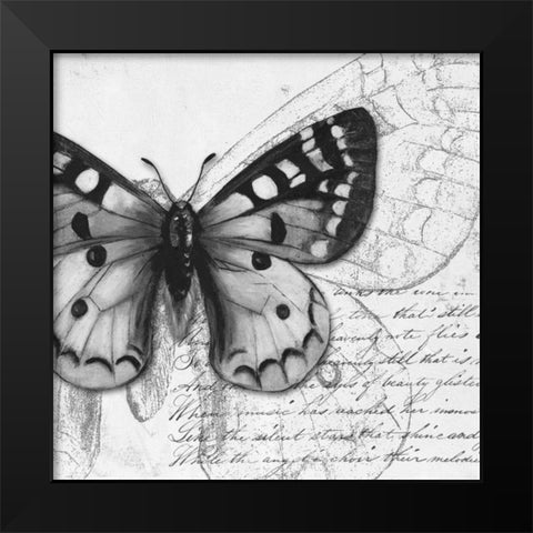 Butterfly Studies I Black Modern Wood Framed Art Print by Pinto, Patricia