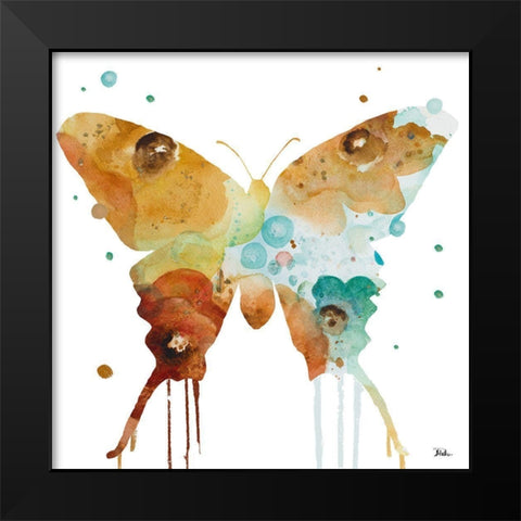 Mis Flores Butterfly II Black Modern Wood Framed Art Print by Pinto, Patricia