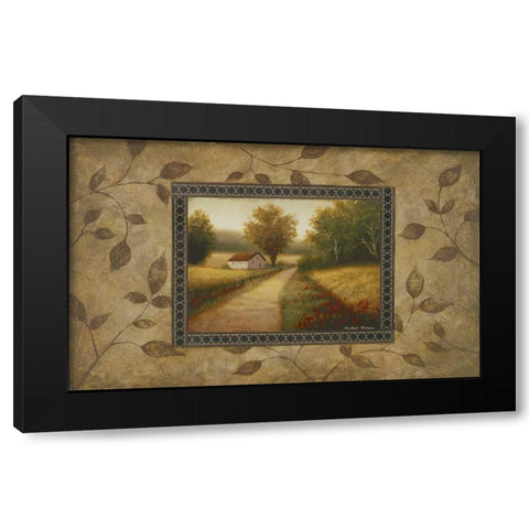 New Country Glimpse Black Modern Wood Framed Art Print by Marcon, Michael
