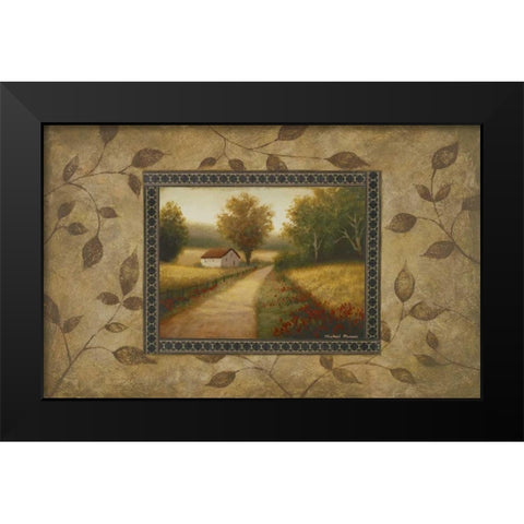 New Country Glimpse Black Modern Wood Framed Art Print by Marcon, Michael