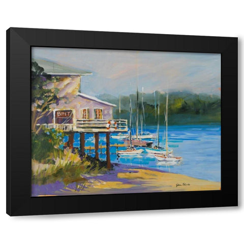 Bait Shack Black Modern Wood Framed Art Print by Slivka, Jane