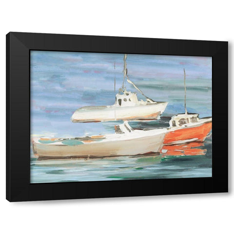 Atlantic Sailboats Black Modern Wood Framed Art Print by Slivka, Jane