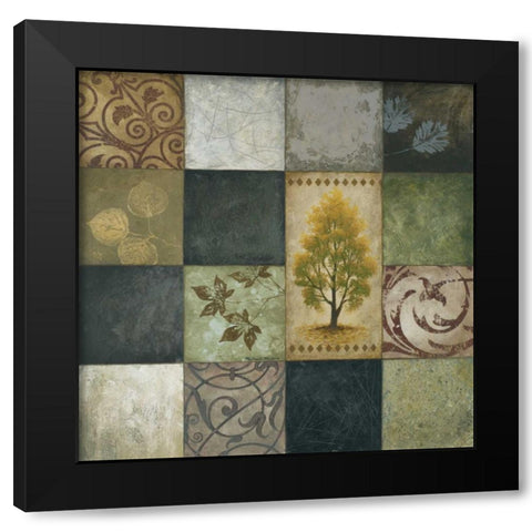 Cool September Colors II Black Modern Wood Framed Art Print with Double Matting by Marcon, Michael