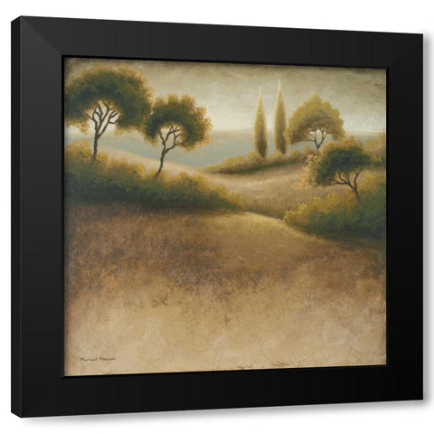 Iowa Endless Black Modern Wood Framed Art Print with Double Matting by Marcon, Michael