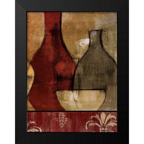 Glass Gathering with Red II Black Modern Wood Framed Art Print by Loreth, Lanie