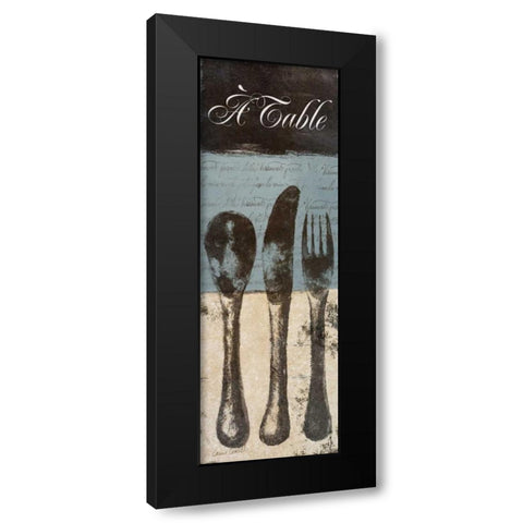 A Table Black Modern Wood Framed Art Print with Double Matting by Loreth, Lanie