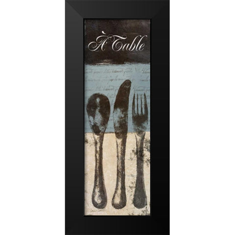 A Table Black Modern Wood Framed Art Print by Loreth, Lanie