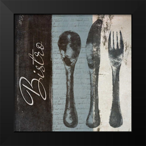 Bistro Black Modern Wood Framed Art Print by Loreth, Lanie