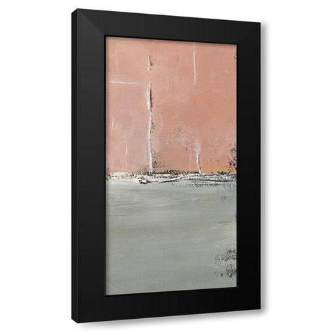 The Blushing Edge Panel II Black Modern Wood Framed Art Print by Loreth, Lanie