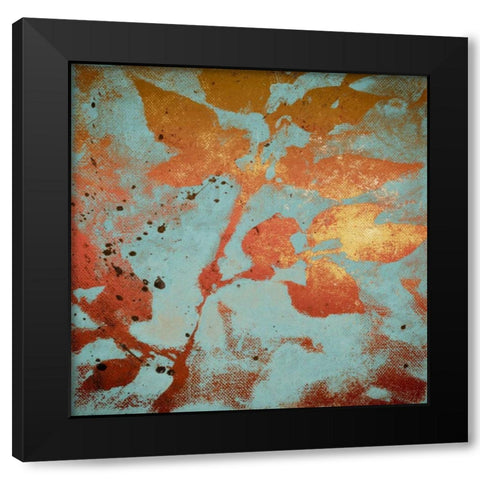 Water Garden in Blue I Black Modern Wood Framed Art Print by Loreth, Lanie