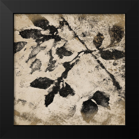 Water Garden in Neutral Square II Black Modern Wood Framed Art Print by Loreth, Lanie