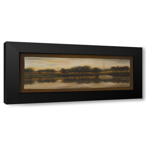 Sepia Landscape I Black Modern Wood Framed Art Print with Double Matting by Arenas, Nelly