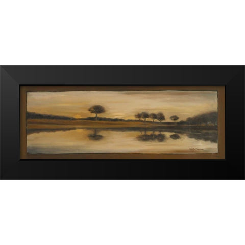 Sepia Landscape II Black Modern Wood Framed Art Print by Arenas, Nelly