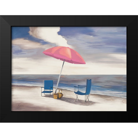 Noon By The Shore I Black Modern Wood Framed Art Print by Rhyan, Vivien