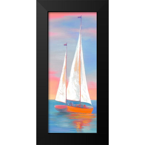 Sunset Sails Black Modern Wood Framed Art Print by Rhyan, Vivien