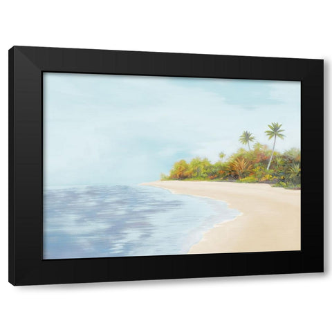 New Tropical Beach I Black Modern Wood Framed Art Print with Double Matting by Rhyan, Vivien
