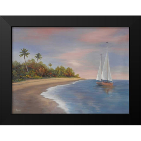 Tropical Beach I Black Modern Wood Framed Art Print by Rhyan, Vivien