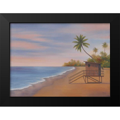 Tropical Beach II Black Modern Wood Framed Art Print by Rhyan, Vivien