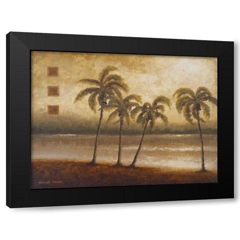 Tropical Escape I Black Modern Wood Framed Art Print with Double Matting by Marcon, Michael