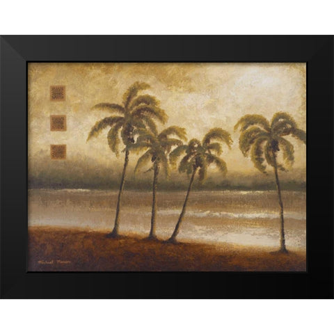 Tropical Escape I Black Modern Wood Framed Art Print by Marcon, Michael