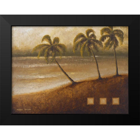 Tropical Escape II Black Modern Wood Framed Art Print by Marcon, Michael