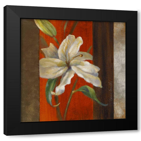 Lily in Bloom I Black Modern Wood Framed Art Print with Double Matting by Loreth, Lanie