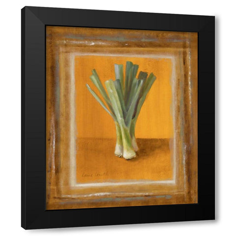 Leeks On Gold Black Modern Wood Framed Art Print by Loreth, Lanie