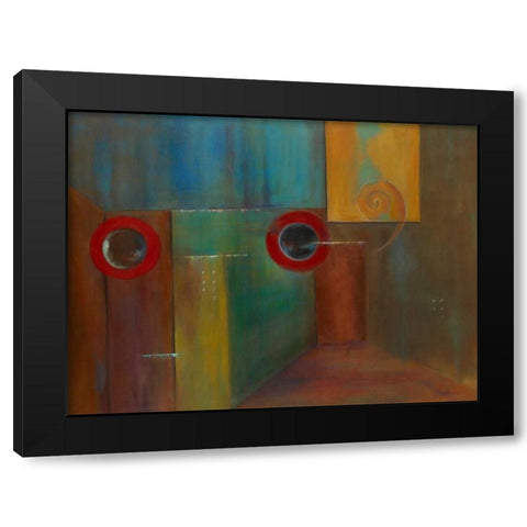 Satori II Black Modern Wood Framed Art Print with Double Matting by Vargas, Iris