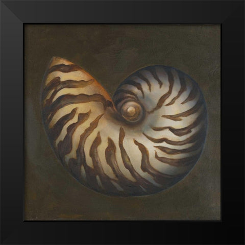 Seashell II Black Modern Wood Framed Art Print by Pinto, Patricia