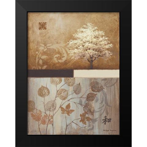 From East to West Black Modern Wood Framed Art Print by Marcon, Michael