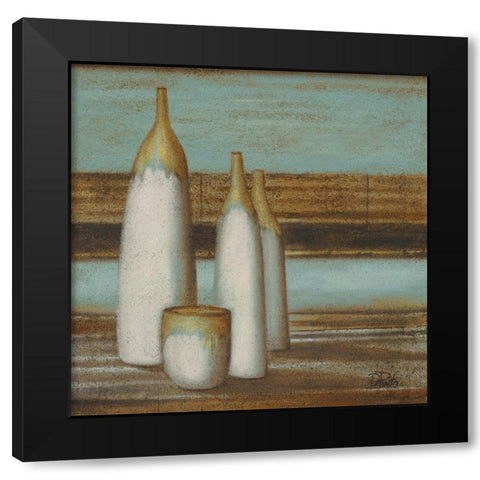 Elegantisimo on Teal II Black Modern Wood Framed Art Print with Double Matting by Pinto, Patricia