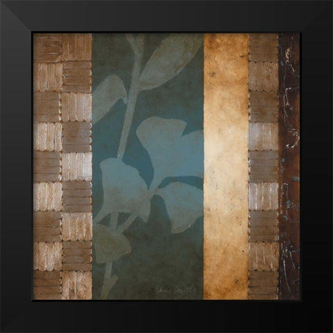 Urban Garden V in Teal Black Modern Wood Framed Art Print by Loreth, Lanie