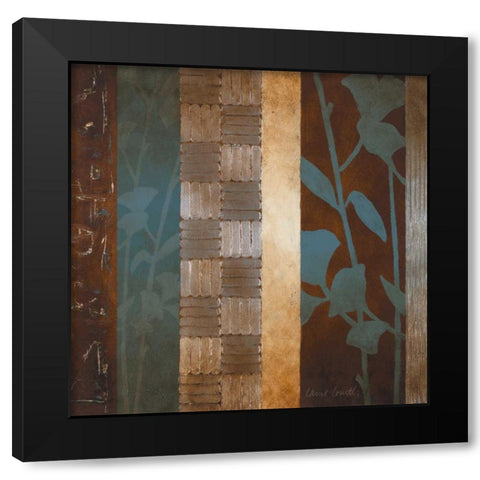 Urban Garden VI in Teal Black Modern Wood Framed Art Print with Double Matting by Loreth, Lanie