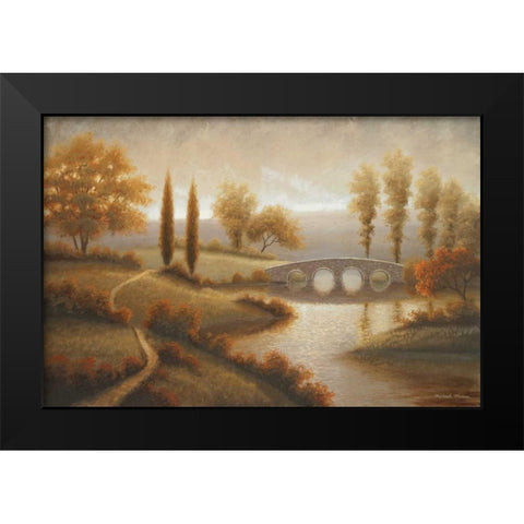 Wishing for July Black Modern Wood Framed Art Print by Marcon, Michael