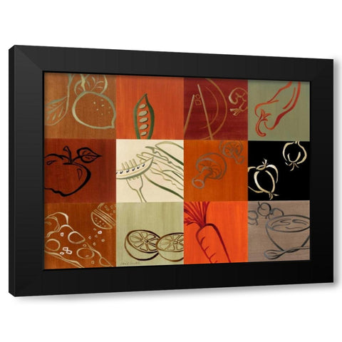 Smorgasbord Black Modern Wood Framed Art Print by Loreth, Lanie