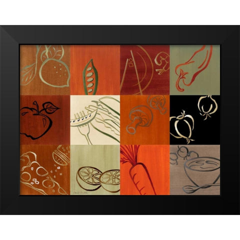 Smorgasbord Black Modern Wood Framed Art Print by Loreth, Lanie