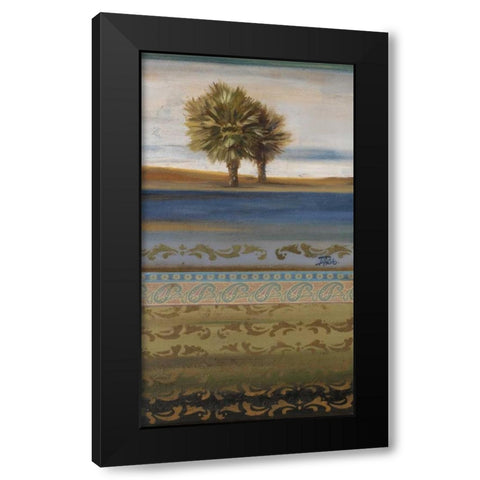 Desert Palms II Black Modern Wood Framed Art Print by Pinto, Patricia