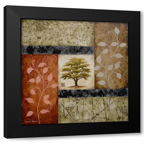 New Growth II Black Modern Wood Framed Art Print by Marcon, Michael