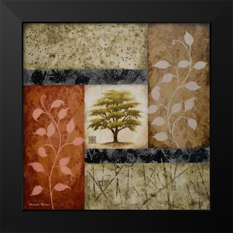 New Growth II Black Modern Wood Framed Art Print by Marcon, Michael