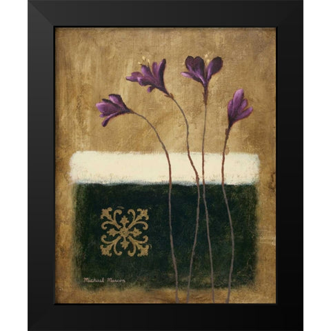 Color Field Blossom I Black Modern Wood Framed Art Print by Marcon, Michael