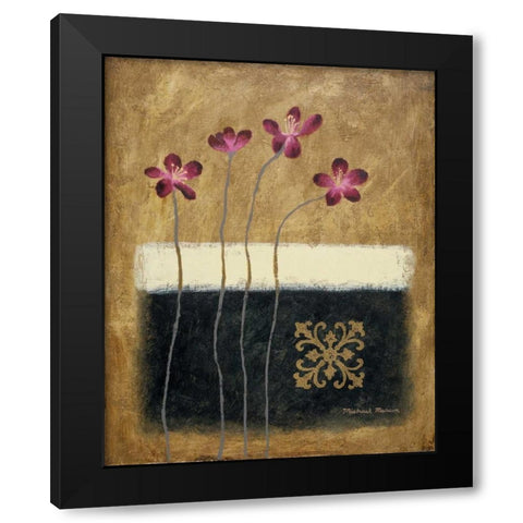Color Field Blossom II Black Modern Wood Framed Art Print by Marcon, Michael